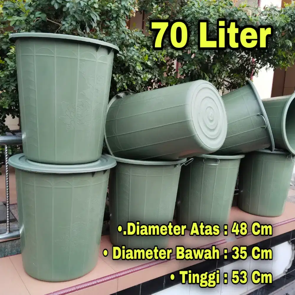 6 Pcs Tong Plastik / Gentong Plastik / Ember Plastik 70 Liter