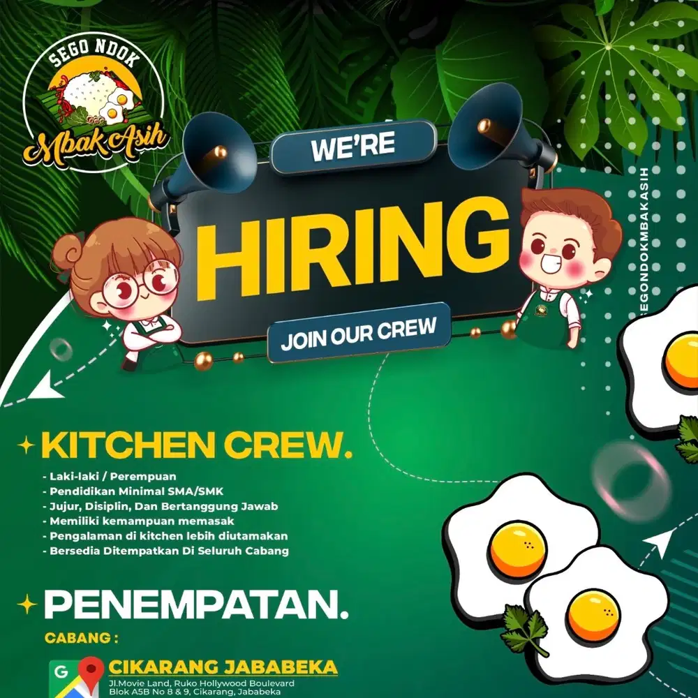 LOWONGAN KITCHEN CREW
