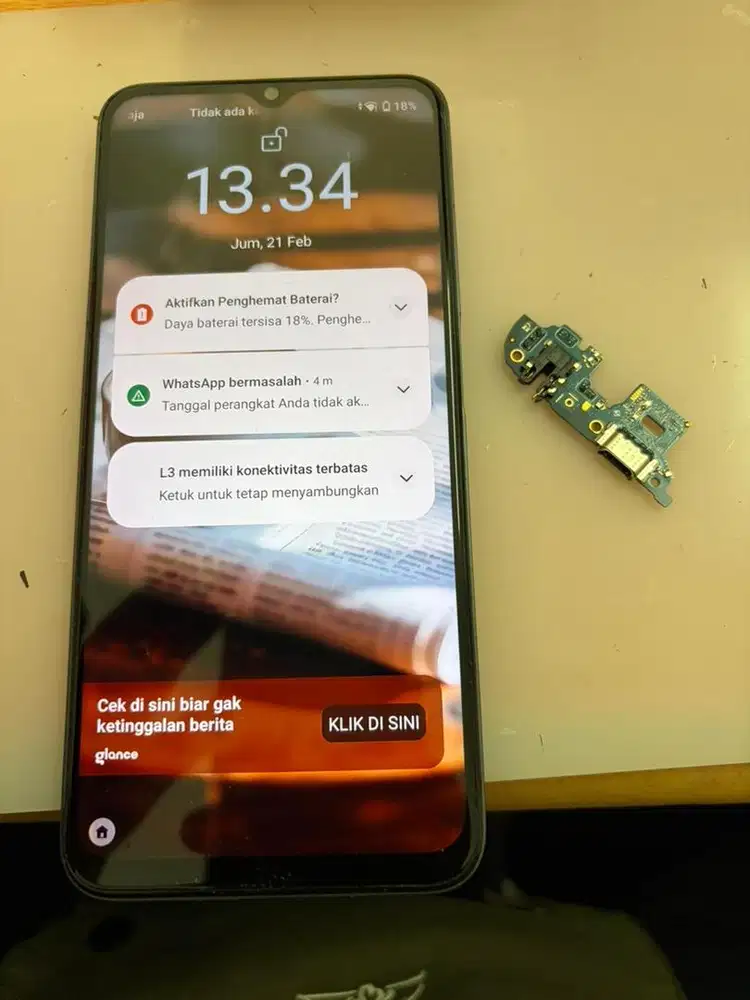 Ganti papan cas realme c35 bergaransi