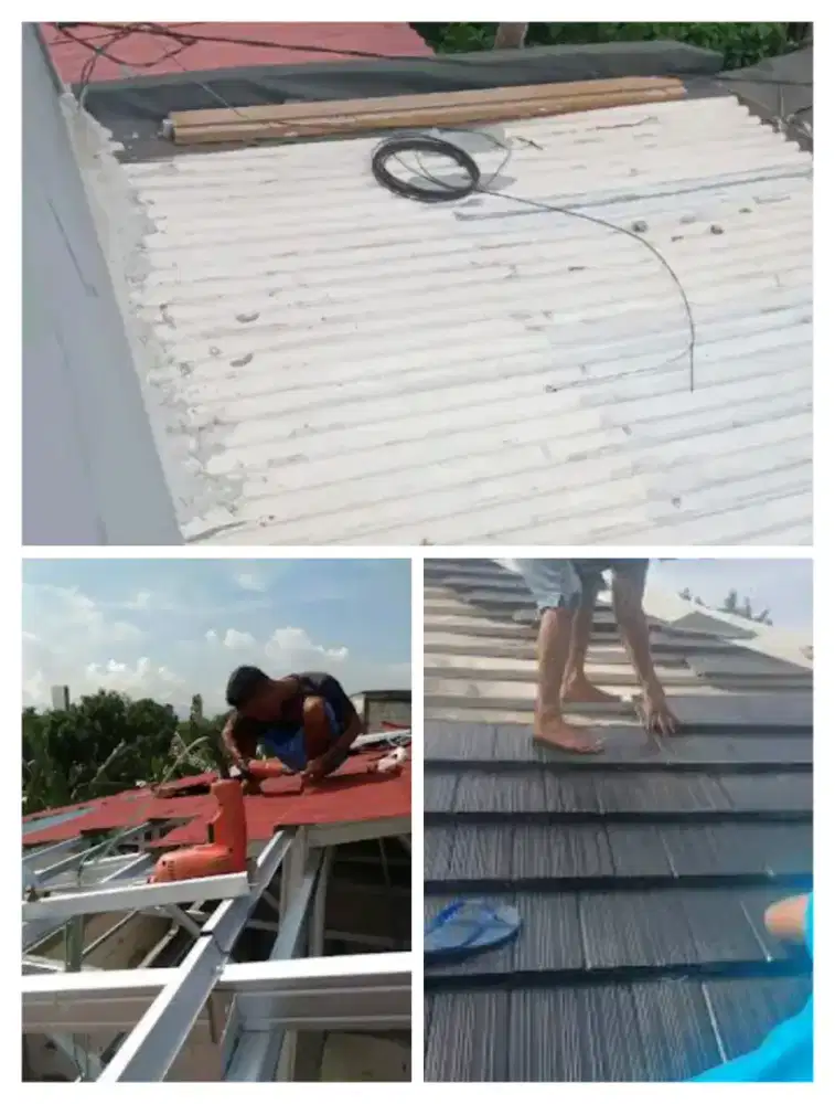 Tukang perbaikan atap bocor dinding dak rembes talang air renovasi DLL