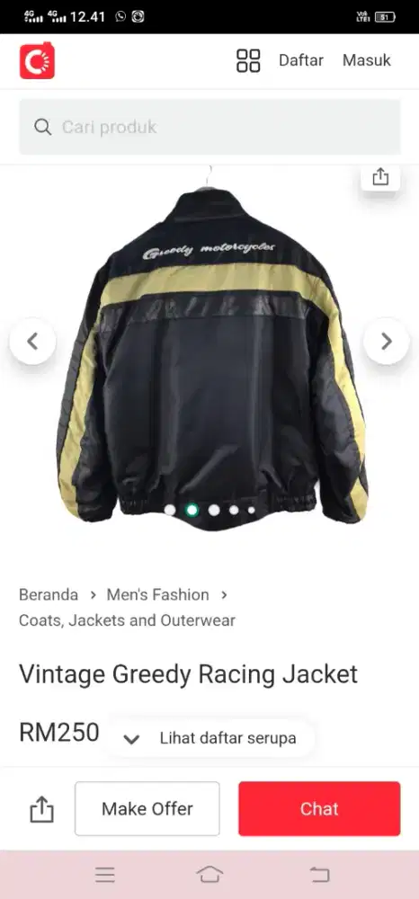 Jacket Racing VINTAGE GREEDY