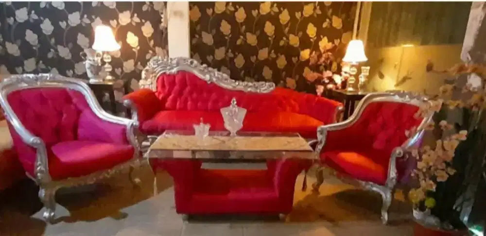 Kursi Meja Ukir Mewah Bekas