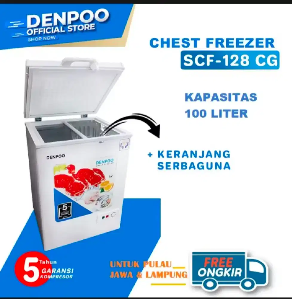 DIJUAL DENPOO FREEZER BARU
