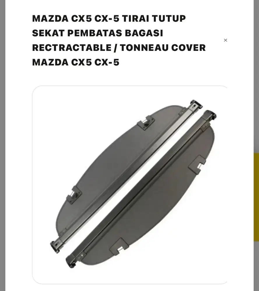 Tirai tutup sekat pembatas bagasi/retractable cargo cover