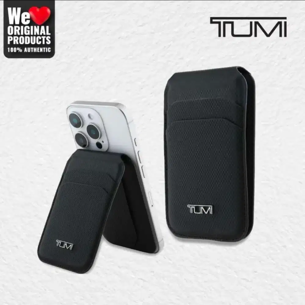Apple Tumi wallet stand magsafe balistic leather