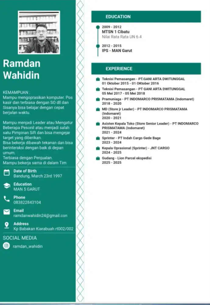 cari lowongan kerja bandung
