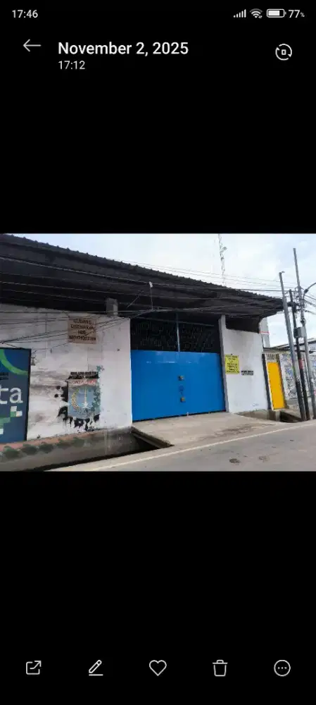 Disewakan Gudang beserta kantor  Siap Pakai