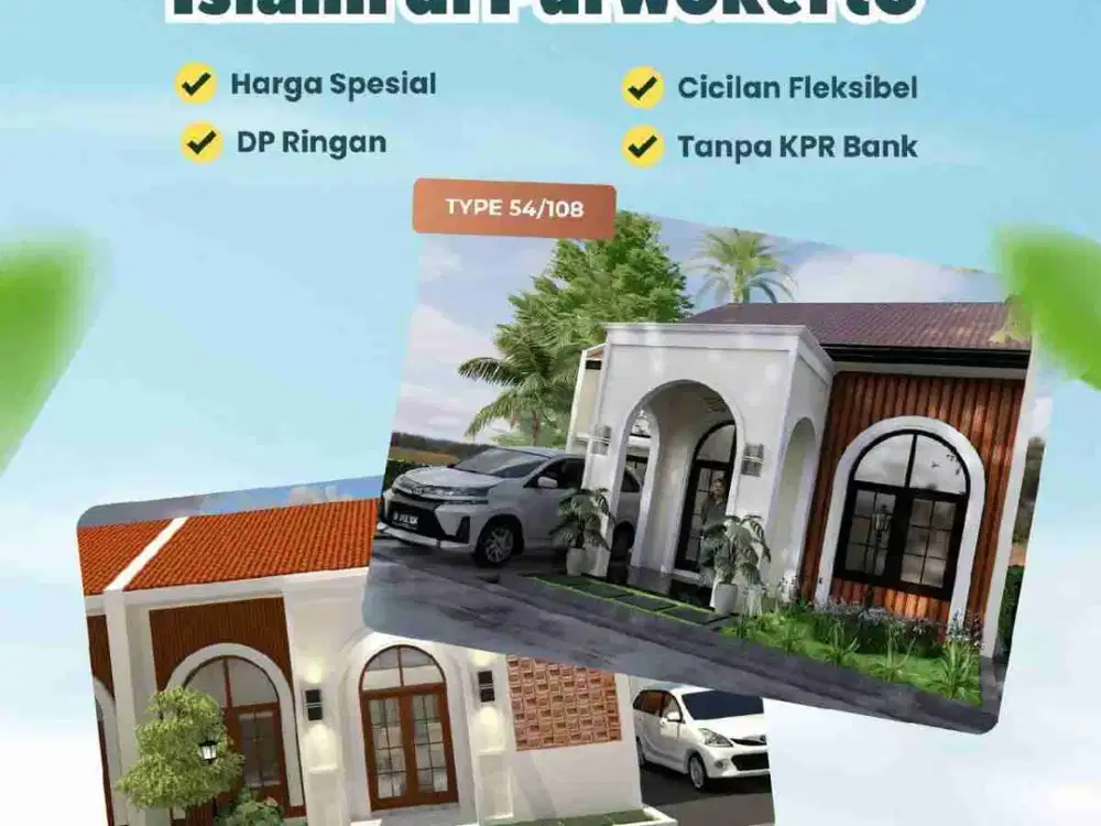 Rumah baru KPR Syariah, tanpa bunga Purwokerto dekat stasiun