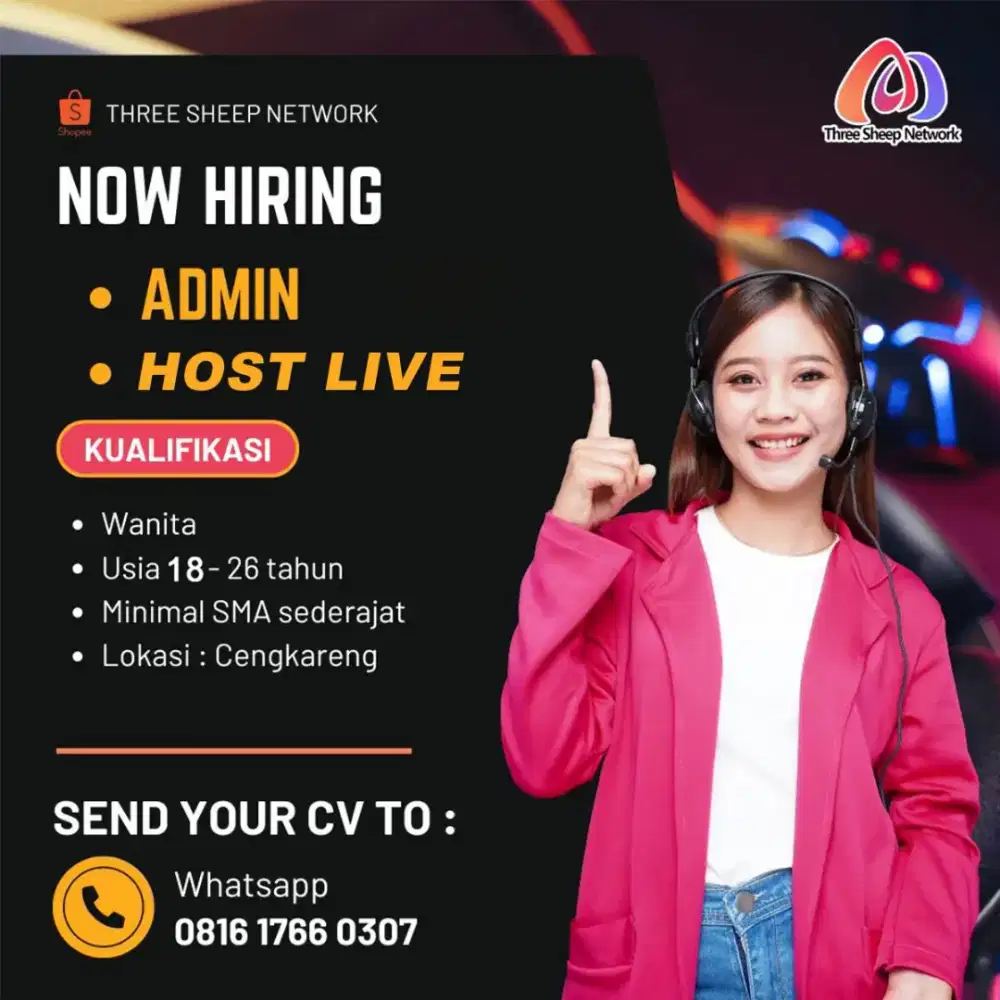 Admin online shop dan host live