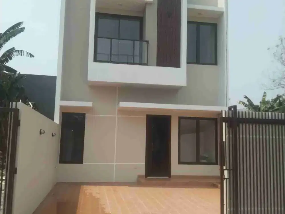 Rumah gaya scandinavia 1,6M  2 lantai dekat sekali ke tol jatowarna