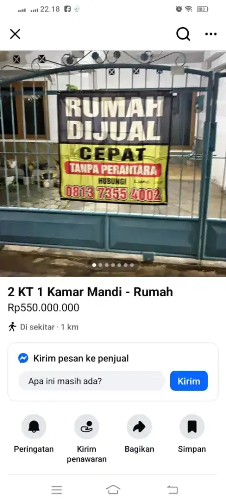 Dijual Rumah Strategis di Pusat Kota Wisata Batu