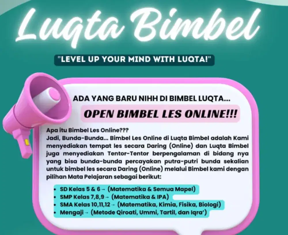 BIMBEL ONLINE SD, SMP, SMA