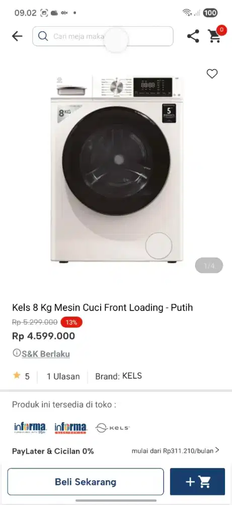 Promo mesin cuci kaoasitas 8kg