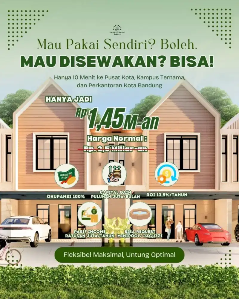 Villa 3 Lantai ada basement