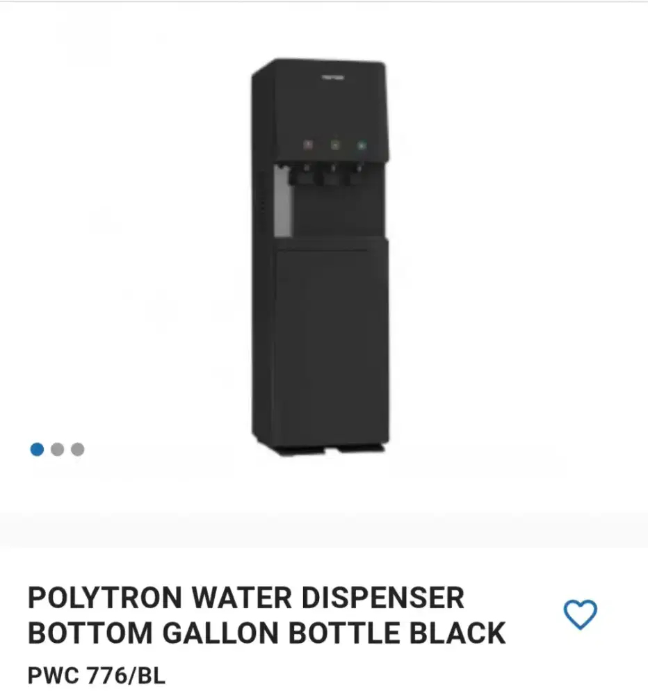 POLYTRON WATER DISPENSER BOTTOM GALLON BOTLE BLACK