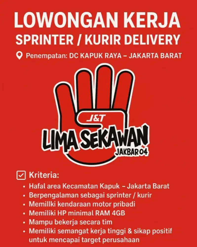 Lowongan Kurir delivery