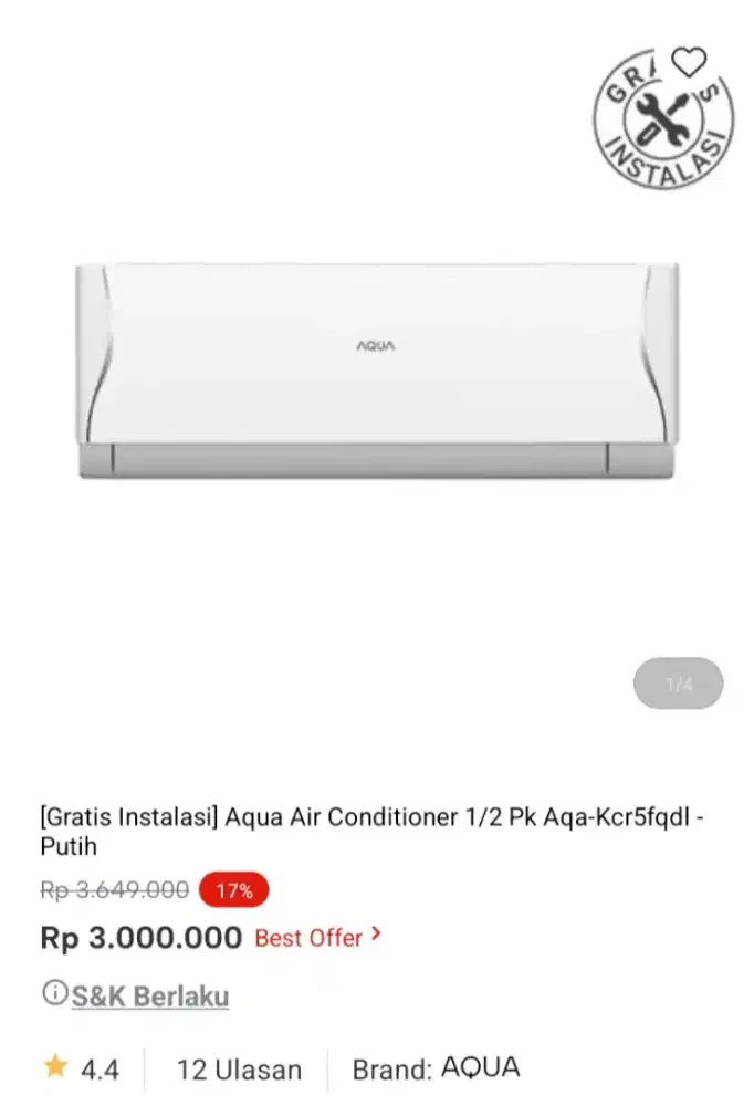 PROMO KREDIT AQUA AC 1/2 PK