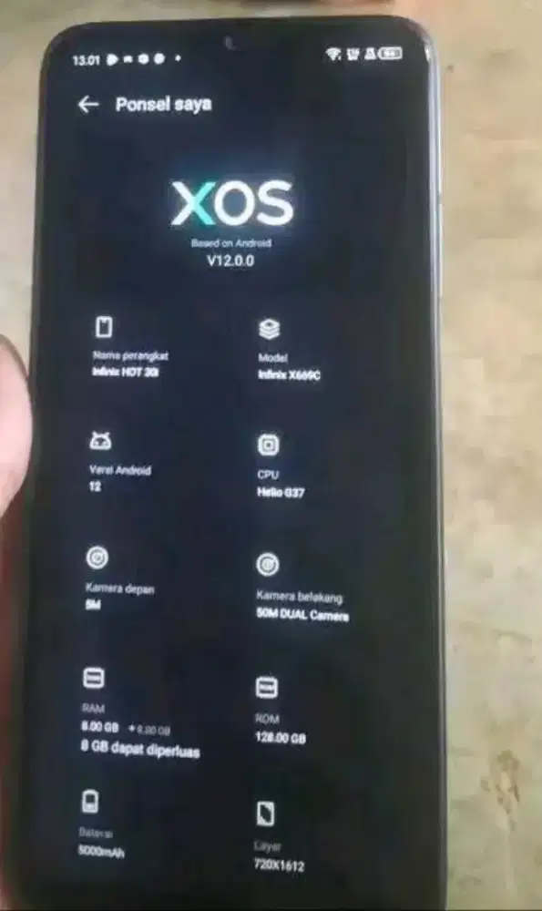 Hp infinix hot 30i fulset nomines