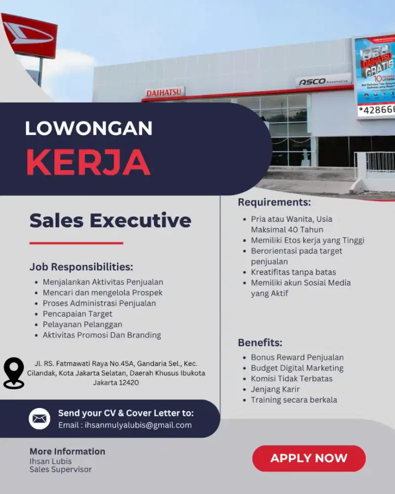 Lowongan Sales Daihatsu