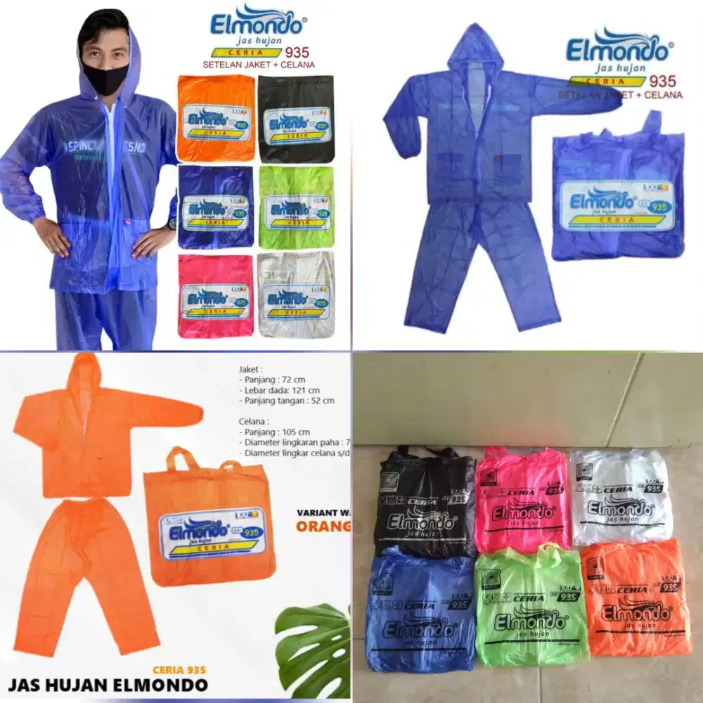 Jas Hujan Jaket Celana Elmondo 935