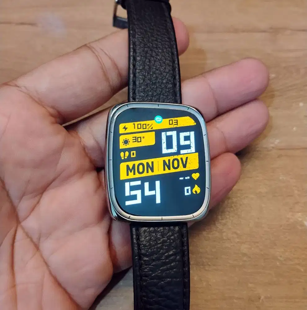 Amazfit Active 2 Square Sapphire Glass GPS Leather strap