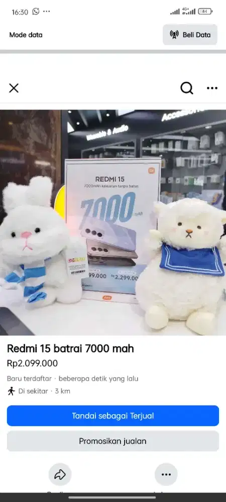 Redmi 15 ram 8/256 batrai 7000mah fastcharging cicilan bisa ktp saja