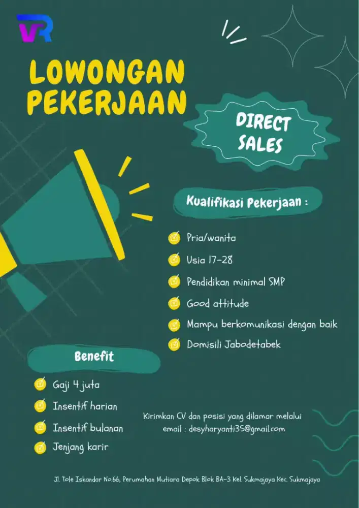 Lowongan Kerja Direct Sales