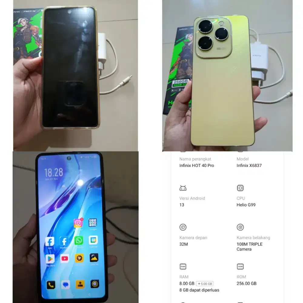 Jual cepat Infinix Hot 40 pro. Nego.