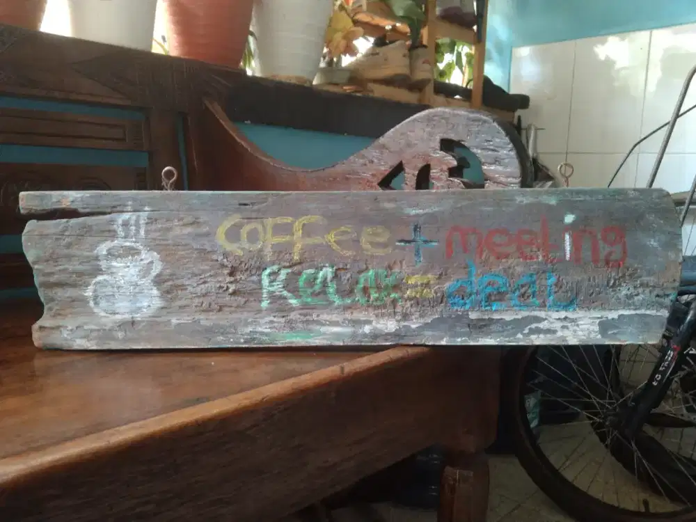 Jual murah papan nama bekas cafe