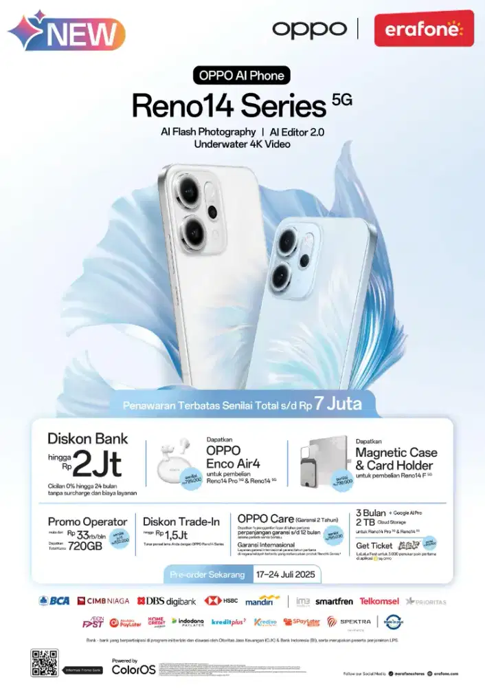 Oppo Reno14 series bisa cicilan tanpa DP