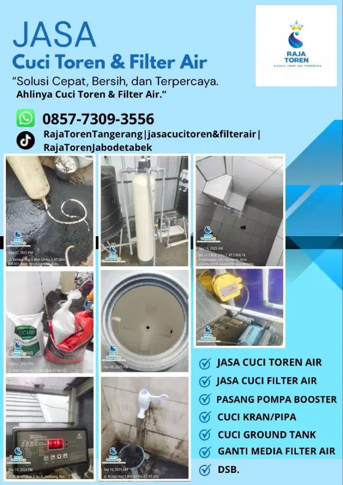 JASA CUCI TOREN & FILTER AIR JABODETABEK