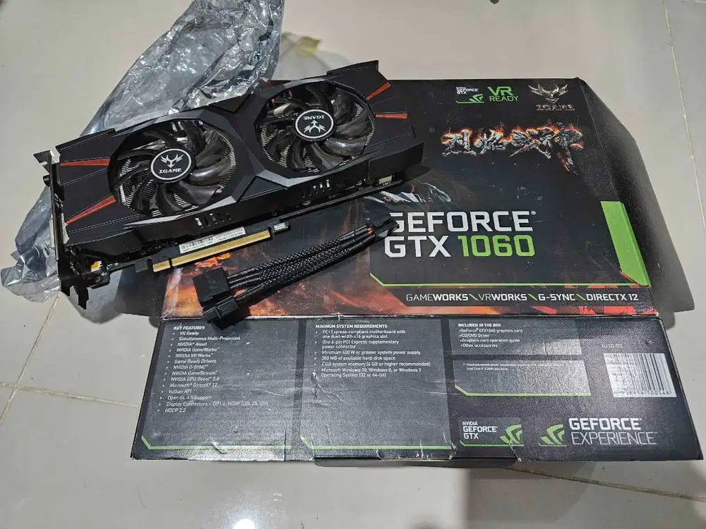 Jual VGA NVIDIA GeForce GTX 1060 3GB (Kondisi Nyaris Baru / Like New)