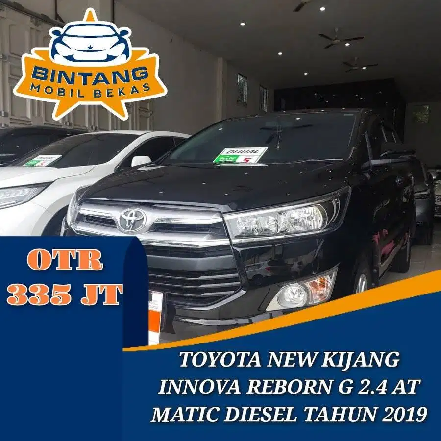 TOYOTA KIJANG INNOVA REBORN G 2.4 AT MATIC 2400 CC DIESEL TAHUN 2019