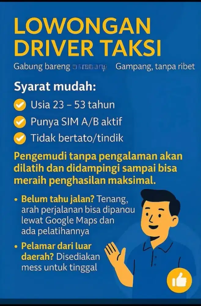Di butuhkan driver untuk online