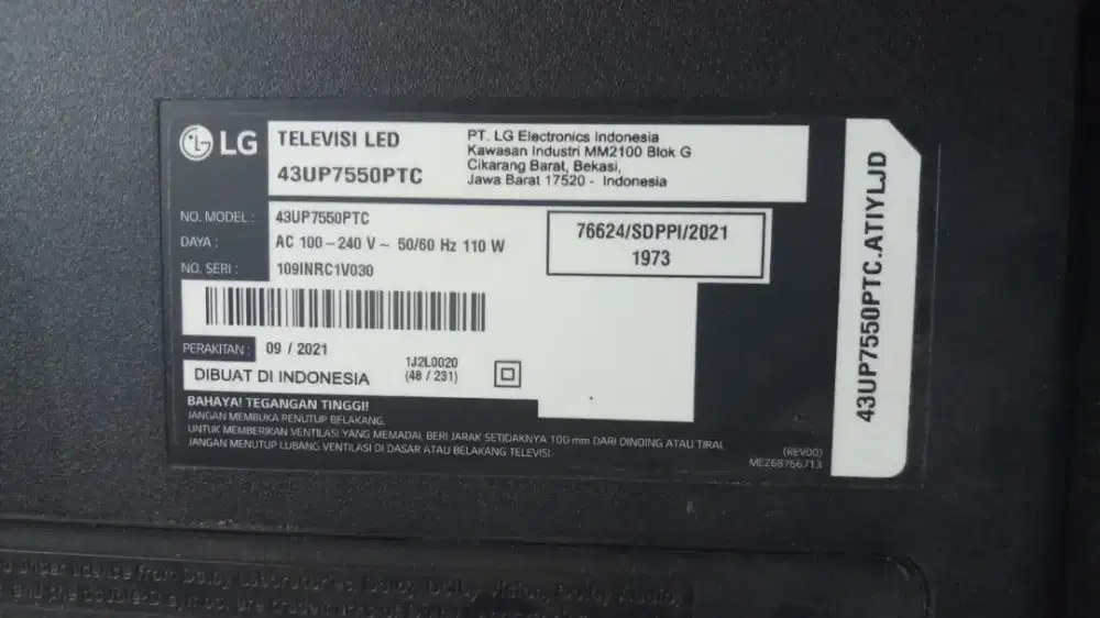 TV LG Smart TV panel 4K