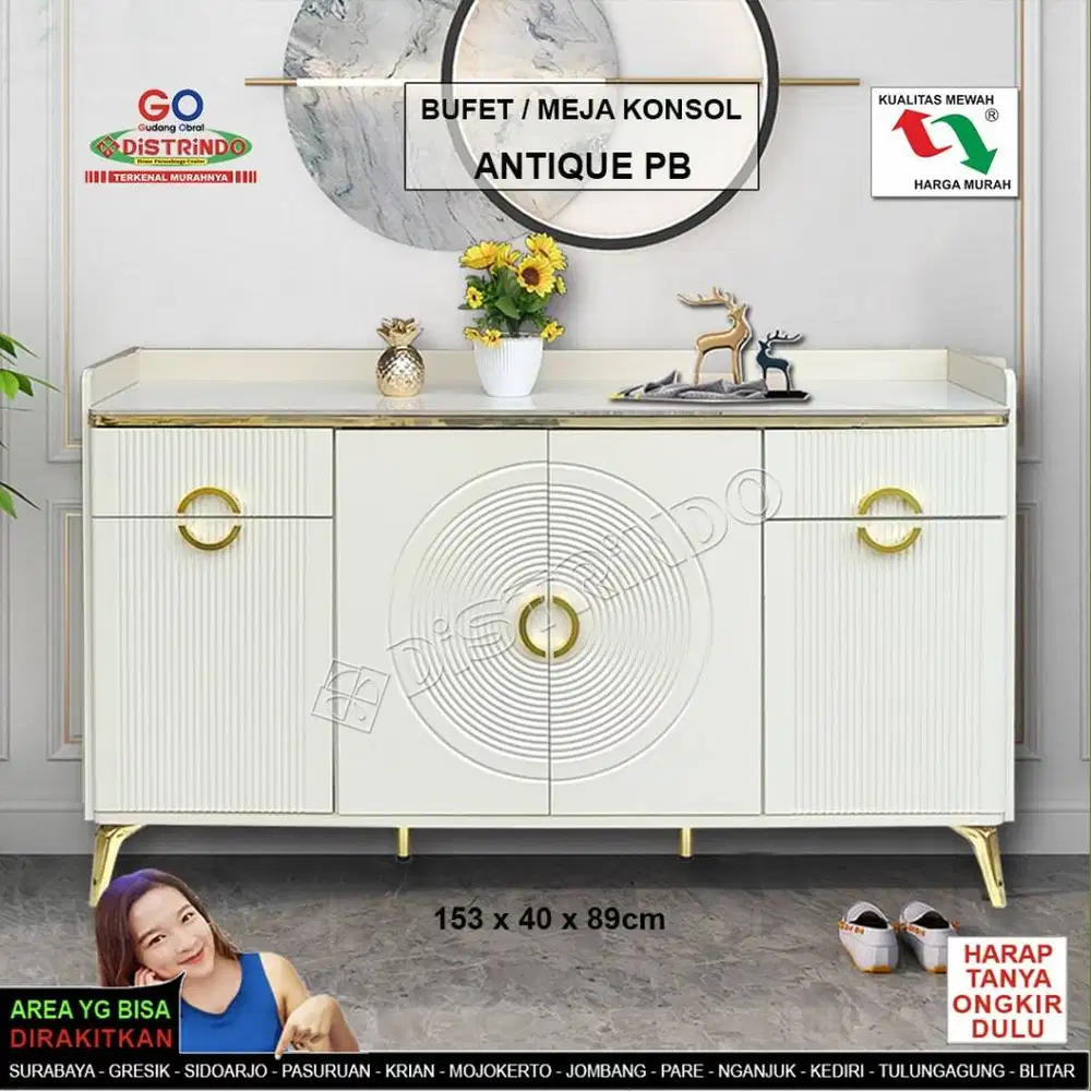 DIstrindo - Bufet Sideboard Konsol Dekoratif Estetik Elegan Mewah