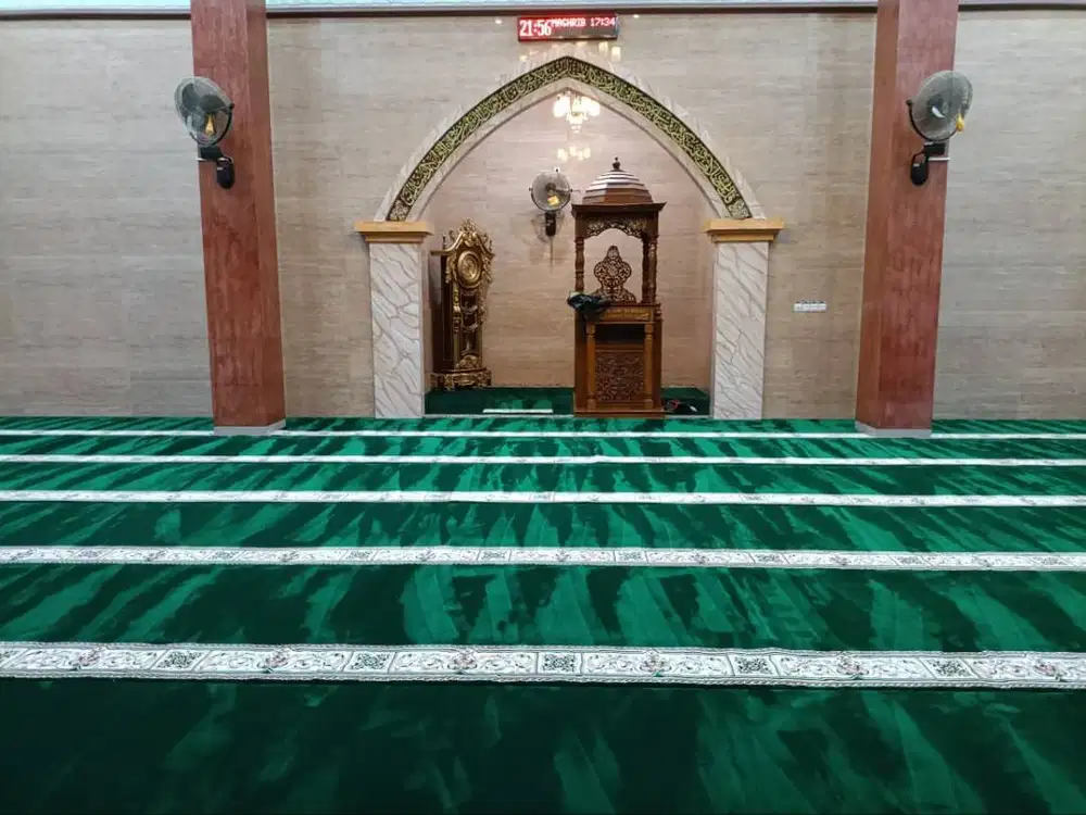 Free biaya pasang karpet masjid bisa cod harga murah berkualitas tebal