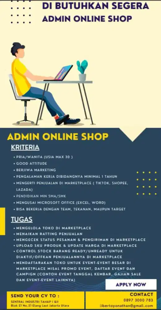 Lowongan Admin Online Berpengalaman