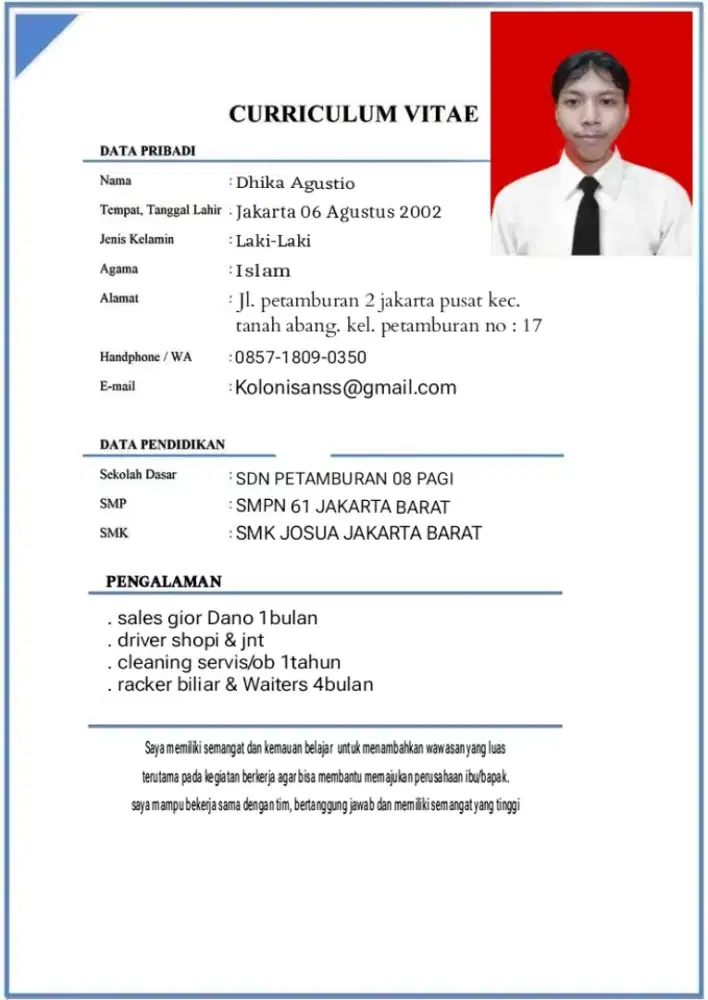 OFFICE BOY dki jakarta