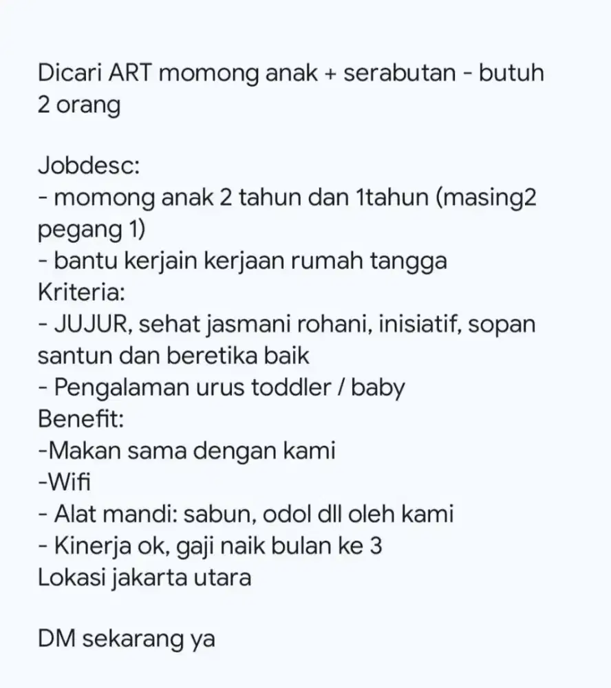 Loker momongan balita