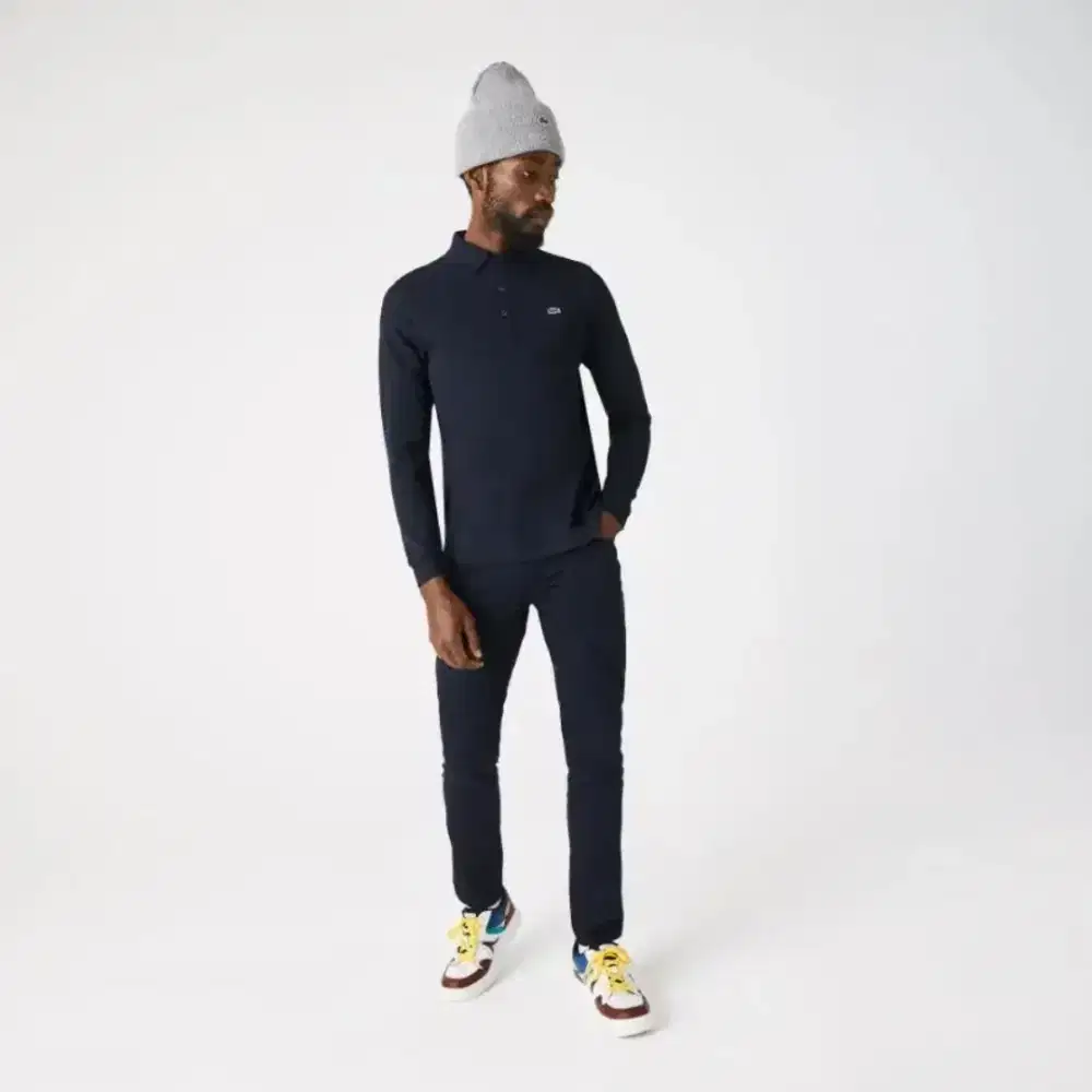 Kaos polo shirt Long Sleeve Lacoste Navy colour Size No.4