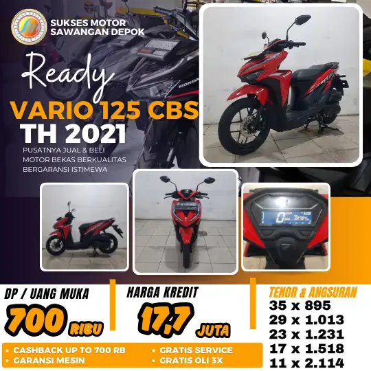 BISA CASH KREDIT HONDA NEW VARIO 125 CBS TH 2021 UNIT MULUS BERGARANSI