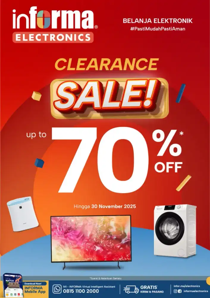 CLEARANCE SALE LED TV SAMSUNG 50INCI SAMPE 75INCI