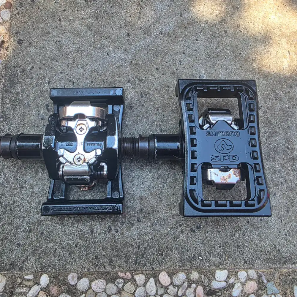 Pedal Sepeda Cleat SPD Flat MTB Gunung Shimano PD M505 Adaptor PD 22