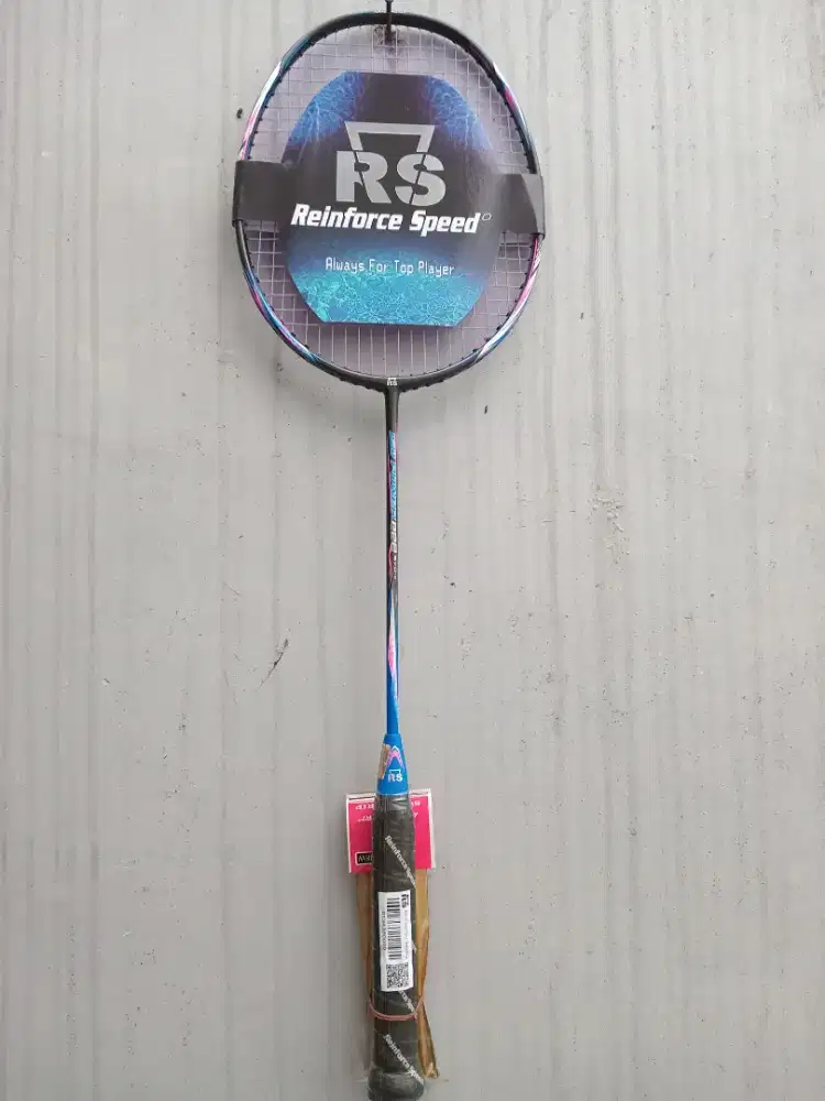 Raket badminthon merk RS original bonus senar terpasang