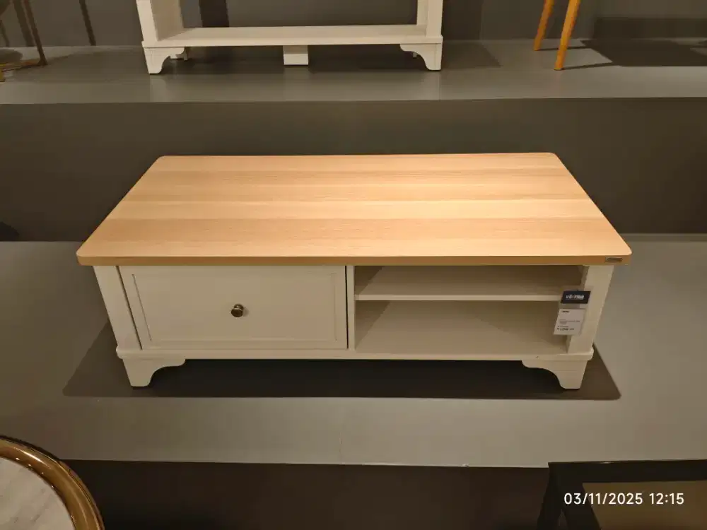 Informa Cascade Meja Tamu Rectangle - Putih Oak