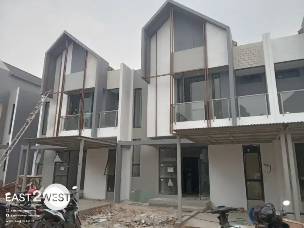 Disewakan Rumah Cluster Yuthica Puspita Loka BSD City Tangerang Selatan Unit Baru Semi Furnished Lokasi Nyaman Strategis