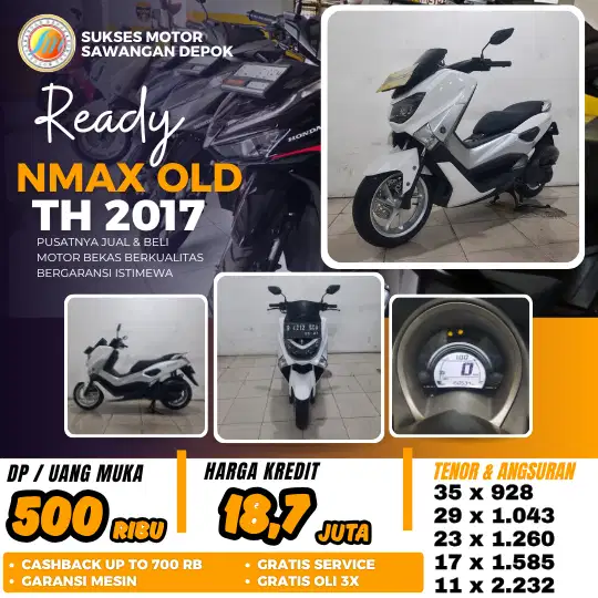 BISA CASH KREDIT DP 500 YAMAHA NMAX OLD TH 2017 MULUS BERGARANSI