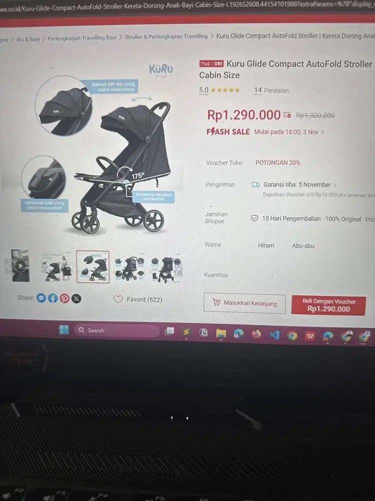 [Baru] Baby Stroller Merek Kuru Model S1