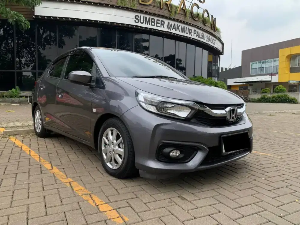 TERMURAH!! HONDA BRIO 1.2 E CVT MATIC 2019 ABU-ABU KM 41RB
